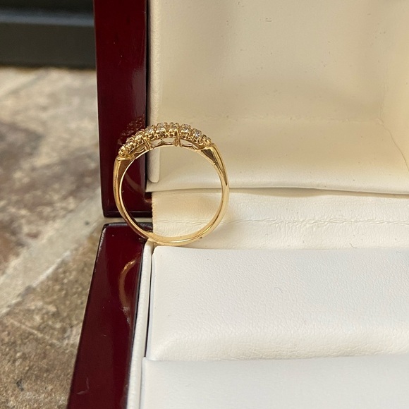 GENUINE DIAMONDS SOLID 14KT GOLD Ring Wedding Band - Picture 5 of 8